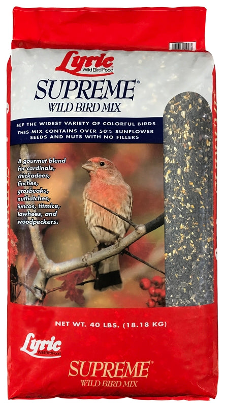 Lyric 26-47293 Supreme Mix Bird Feed, 40 lb Bag