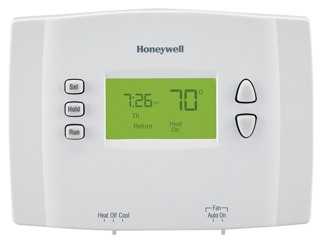 Honeywell RTH2300B1046/E1 Programmable Thermostat, 120 to 240 V, Backlit Display, White