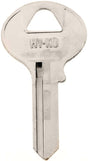 Hy-Ko 11010CO10 Key Blank, Brass, Nickel, For: Corbin Russwin Cabinet, House Locks and Padlocks, CO10 Key Number, Pack of 10