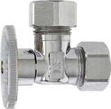 Plumb Pak PP67PCLF Shut-Off Valve, 5/8 x 7/16 in Connection, Compression, Brass Body