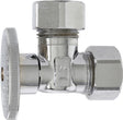 Plumb Pak PP67PCLF Shut-Off Valve, 5/8 x 7/16 in Connection, Compression, Brass Body