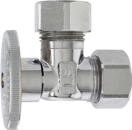 Plumb Pak PP67PCLF Shut-Off Valve, 5/8 x 7/16 in Connection, Compression, Brass Body