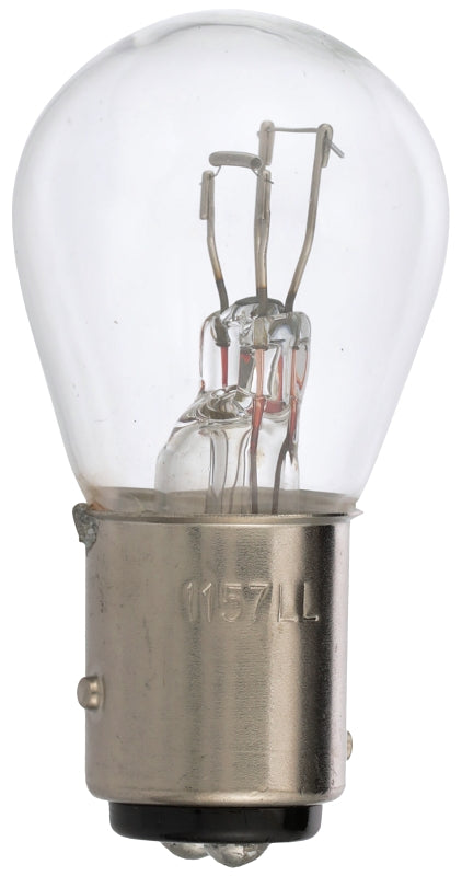 Peak 1157LL-BPP Miniature Automotive Bulb, 12.8 V, 27 W, Incandescent Lamp, Bayonet, Clear