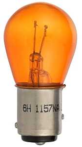 Peak 1157NALL-BPP Automotive Bulb, 12.8 V, Incandescent Lamp, Bayonet, Amber/Red