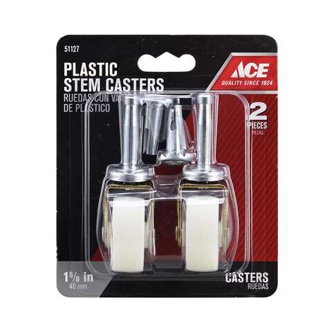 Ace 1-5/8 in. D Swivel Plastic Caster 50 lb 1 pk