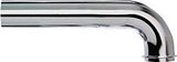 Plumb Pak PP30304CLCP Wall Tube, 1-1/2 x 1-1/2 in, 12 in L, Brass, Chrome