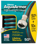 Gilmour Mfg 869501-1001 Lightweight Garden Hose, 50 ft L, Plastic, Black