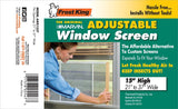 Frost King W.B. Marvin AWS1537 Window Screen, 15 in L, 21 to 37 in W, Aluminum