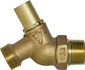 Arrowhead Brass 351LSLF Hose Bibb, 3/4 x 3/4 in Connection, MIP x Hose, 8 to 9 gpm, 125 psi Pressure, Brass Body, Rough