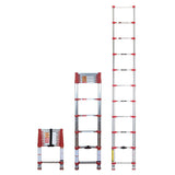 Xtend+Climb Home Series 760P Telescoping Ladder, 14-1/2 ft Max Reach H, 11-Step, 250 lb, 1-1/2 in D Step, Aluminum