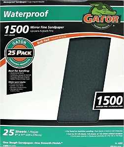 Gator 3287 Sanding Sheet, 11 in L, 9 in W, 1500 Grit, Silicone Carbide Abrasive