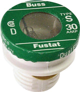 Bussmann S-30 Plug Fuse, 30 A, 125 V, 10 kA Interrupt, Low Voltage, Time Delay Fuse