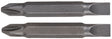 Irwin 3535252C Screwdriver Bit, #2 to 10 Drive, Phillips/Slotted Drive, 1/4 in Shank, Hex Shank, 2-3/8 in L, Steel