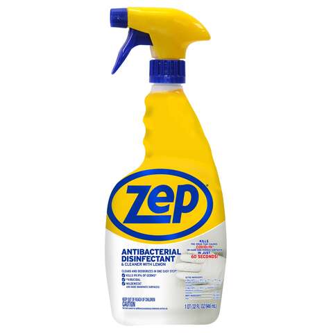 Zep Lemon Scent Disinfectant Cleaner 32 oz 1 pk, Pack of 12