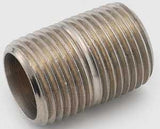 Anderson Metals 38310-08 Pipe Nipple, 1/2 in, MPT, Brass, Chrome