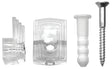 OOK 50224 Mirror Clip Set, 20 lb, Plastic, Clear, Wall Mounting, 10/PK
