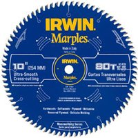 Irwin 1807370 Circular Saw Blade, 10 in Dia, 5/8 in Arbor, 80-Teeth, Carbide Cutting Edge