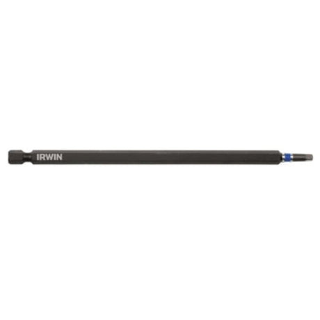 Irwin 1837483 Power Bit, #2 Drive, Square Recess Drive, 1/4 in Shank, Hex Shank, 6 in L, S2 Steel