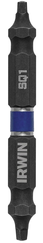 Irwin 1870985 Power Bit, #1 Drive, Square Recess Drive, 1/4 in Shank, Hex Shank, 2-3/8 in L, High-Grade Steel