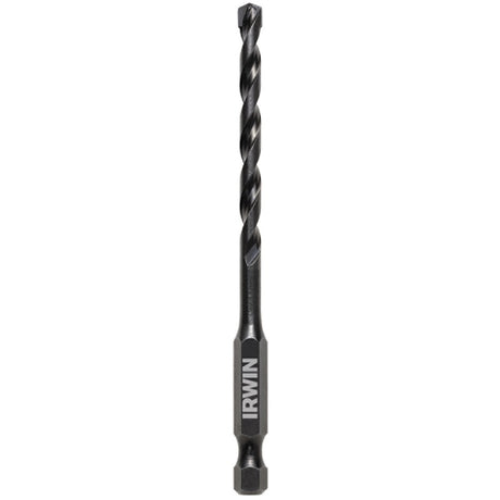 Irwin 1870543 Impact Drill Bit, 3/16 in Dia, 4 in OAL, 1-Flute, 1/4 in Dia Shank, Hex Shank