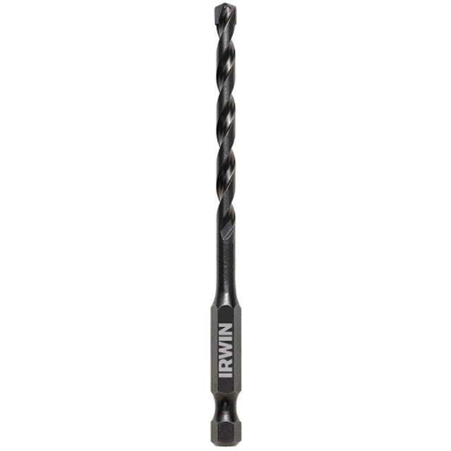 Irwin 1870543 Impact Drill Bit, 3/16 in Dia, 4 in OAL, 1-Flute, 1/4 in Dia Shank, Hex Shank