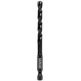 Irwin 1870544 Impact Drill Bit, 1/4 in Dia, 4 in OAL, 1-Flute, 1/4 in Dia Shank, Hex Shank