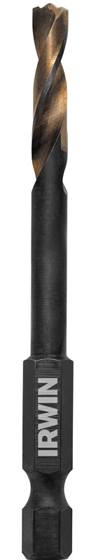 Irwin 1892820 Impact Drill Bit, 13/64 in Dia, 3-5/8 in OAL, Spiral Flute, 1/4 in Dia Shank, Hex Shank