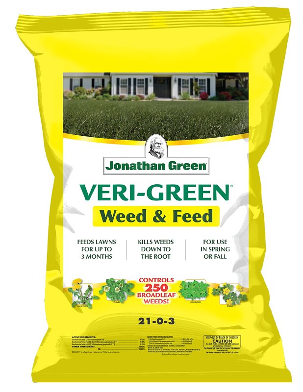 Jonathan Green 12345 Weed and Feed Lawn Fertilizer, 45 lb Bag, Granular, 21-0-3 N-P-K Ratio