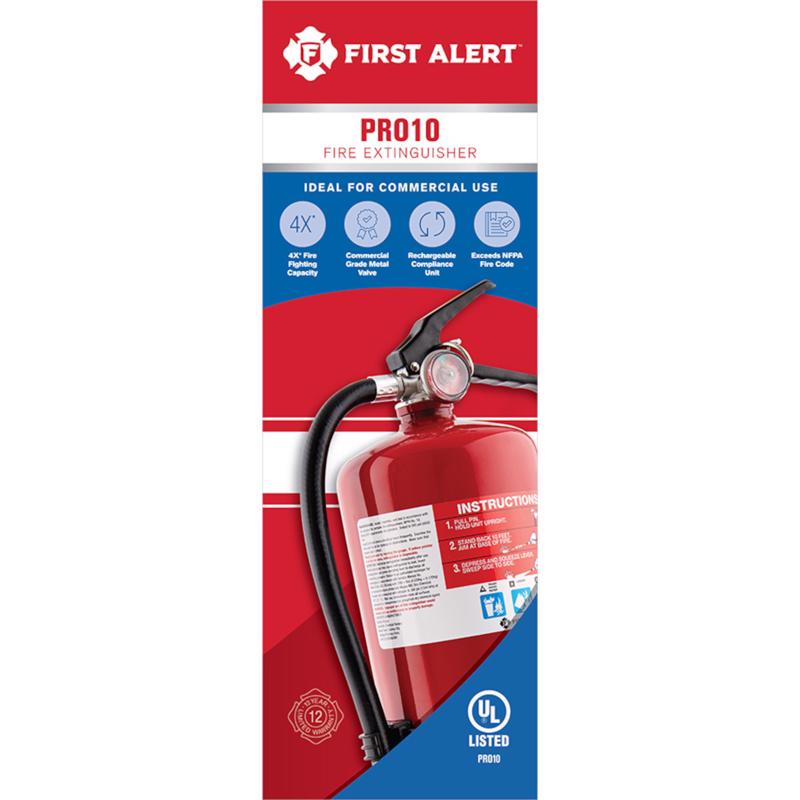 First Alert 10 lb Fire Extinguisher For Commercial US Coast Guard Agency Approval, Pack of 2