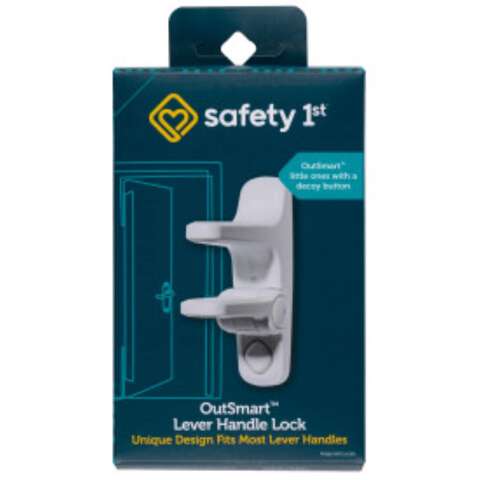 Safety 1st OutSmart White Plastic Lever Handle Lock 1 pk, Pack of 2