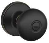 Dexter J Series J40 STR 716 Privacy Lockset, Round Design, Knob Handle, Aged Bronze, Metal, Interior Locking