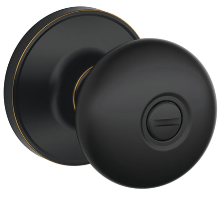 Dexter J Series J40 STR 716 Privacy Lockset, Round Design, Knob Handle, Aged Bronze, Metal, Interior Locking