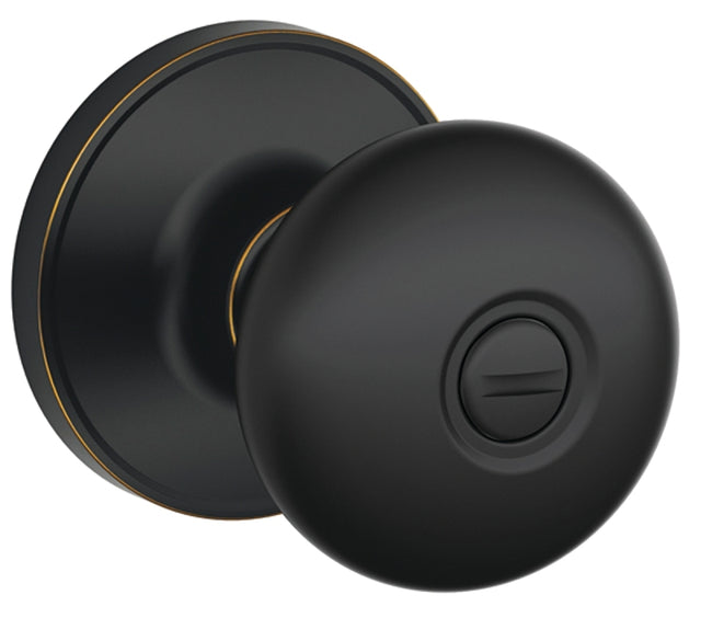 Dexter J Series J40 STR 716 Privacy Lockset, Round Design, Knob Handle, Aged Bronze, Metal, Interior Locking