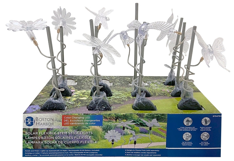 Boston Harbor 26143 Light, Ni-Mh Battery, 1-Lamp, LED Lamp, Plastic Stainless Steel Fixture, Battery Included: Yes, Pack of 12