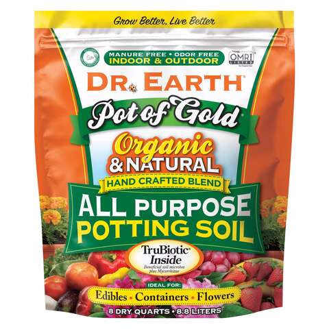 Dr. Earth Pot of Gold Organic All Purpose Potting Soil 8 qt