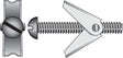 HILLMAN 1/8 in. D X 4 in. L Round Steel Toggle Bolt 2 pk, Pack of 6