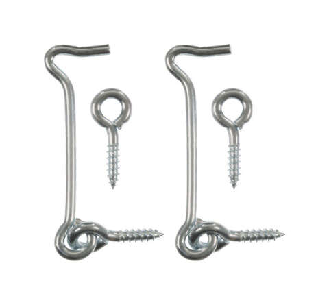 Ace 3 in. L Silver Stainless Steel Hook and Eye Closure 2 pk, Pack of 5