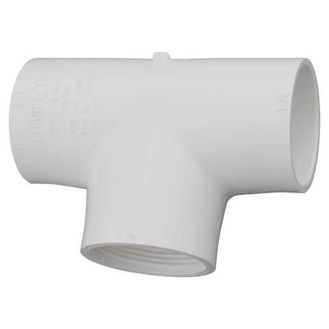 Charlotte Pipe Schedule 40 1-1/2 in. Slip X 1-1/2 in. D Slip PVC Tee 1 pk