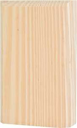 Waddell BTB35OAK Trim Block Moulding, 6 in L, 3-3/4 in W, 1 in Thick, Oak Wood