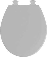 Mayfair 41EC 162/46EC Toilet Seat, Round, Molded Wood, Silver, Twist Hinge