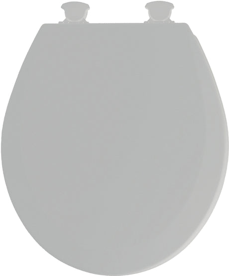 Mayfair 41EC 162/46EC Toilet Seat, Round, Molded Wood, Silver, Twist Hinge