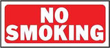 Hy-Ko 23003 Fence Sign, Rectangular, NO SMOKING, White Legend, Red Background, Plastic, 14 in W x 6 in H Dimensions, Pack of 5