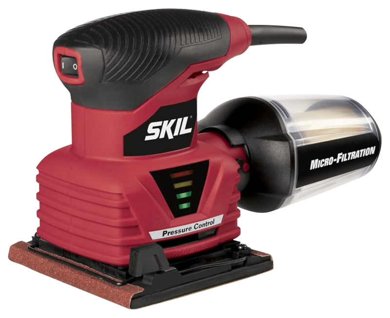 Skil 7292-02 Palm Sander, 2 A, 1/4 in Sheet, Includes: (1) Paper Punch Plate and (1) 7292-02 Sheet Palm Sander