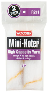 Wooster R211-4 High-Capacity Yarn Mini Roller Cover, 4 in L, Fabric Cover