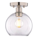 Boston Harbor OG24022 Ceiling Light, 120 V, 1-Lamp, CFL, LED Lamp, Stainless Steel Fixture, Satin Nickel Fixture