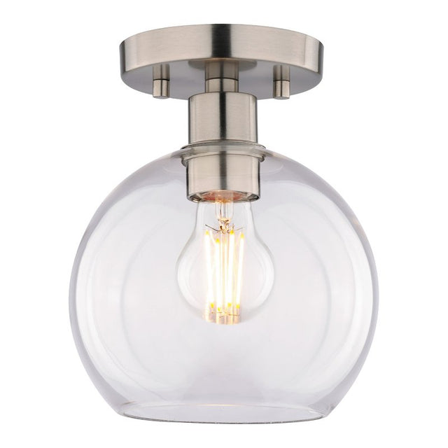 Boston Harbor OG24022 Ceiling Light, 120 V, 1-Lamp, CFL, LED Lamp, Stainless Steel Fixture, Satin Nickel Fixture