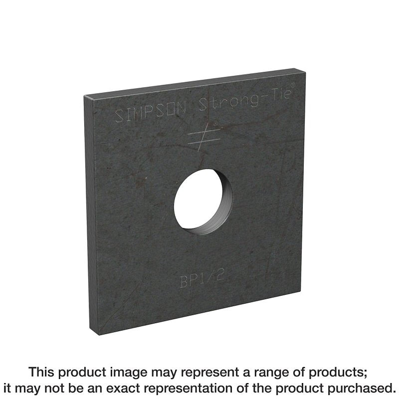 Simpson Strong-Tie BP1/2 Bearing Plate, 2 in L x 2 in W Dimensions, Steel, Pack of 250
