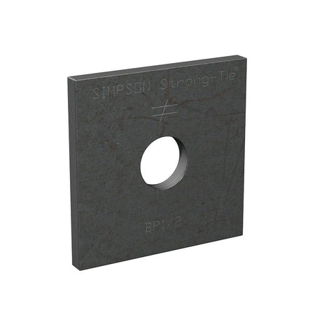 Simpson Strong-Tie BP 1/2 HDG Bearing Plate, 3/16 in Gauge, Steel, Hot-Dipped Galvanized, Pack of 100