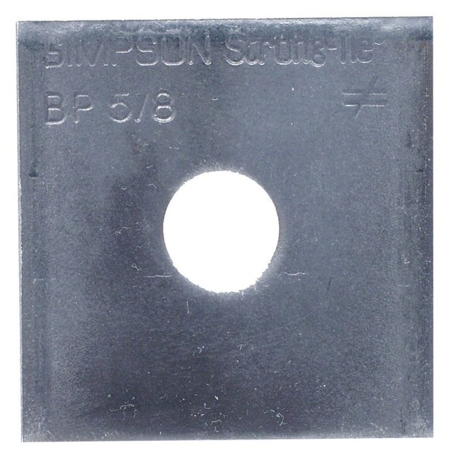 Simpson Strong-Tie BP Series BP 5/8 Bearing Plate, 1/4 in, Steel, Pack of 100