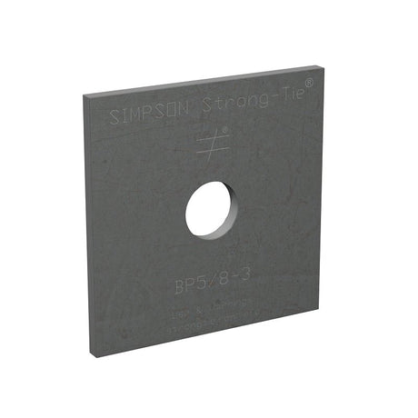 Simpson Strong-Tie BP 5/8-3 Bearing Plate, 3 ga Gauge, Steel, Pack of 50